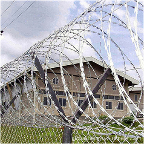 Diamond Razor Wire Mesh Fence high quality stainless steel diamond razor wire fence Factory